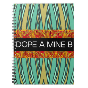 DOPE A MINE B Spiralheft im tropischen Stil Notizblock