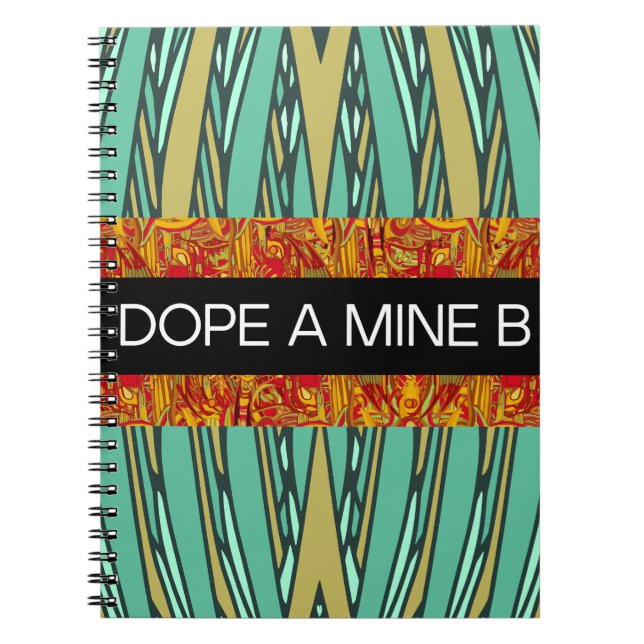 DOPE A MINE B Spiralheft im tropischen Stil Notizblock (Vorderseite)