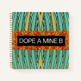 DOPE A MINE B Spiralheft im tropischen Stil Notizbuch