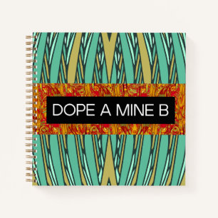 DOPE A MINE B Spiralheft im tropischen Stil Notizbuch