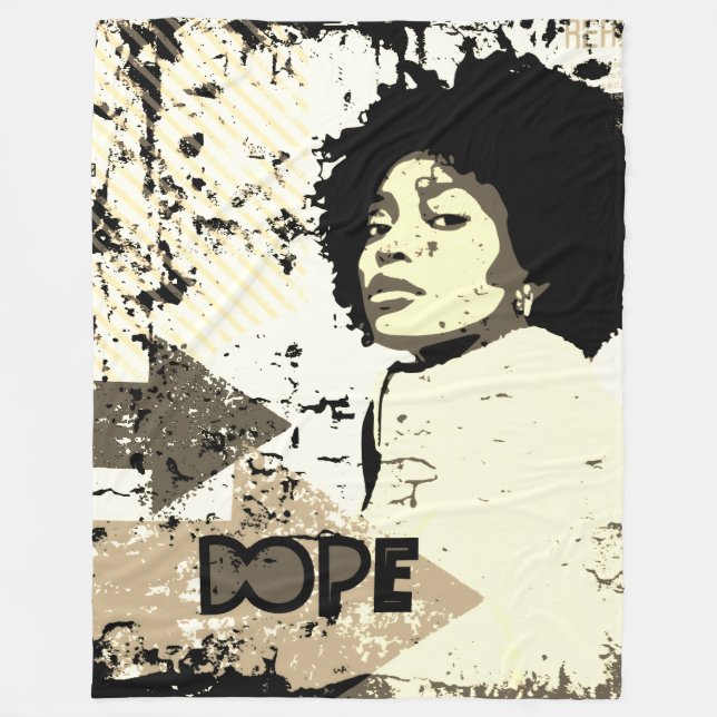 DOPE Afro-Wurfdecke – Grunge-Pfeile, Herz  Fleecedecke (Vorderseite)