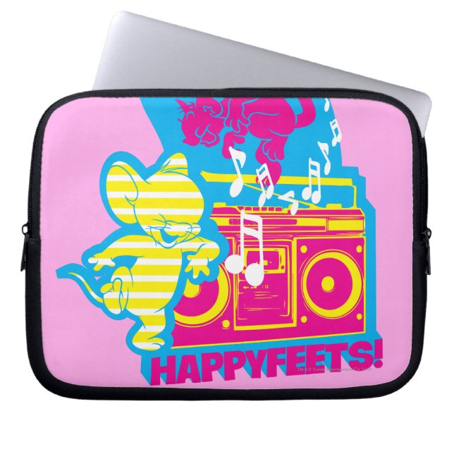 Dope Beats Happy Feets Laptopschutzhülle (Vorderseite)
