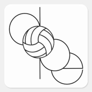 Dope Volleyball Quadratischer Aufkleber