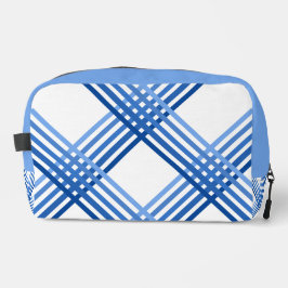 Dopp Kit - Blue Stripes Crossed Diagonally Waschbeutel