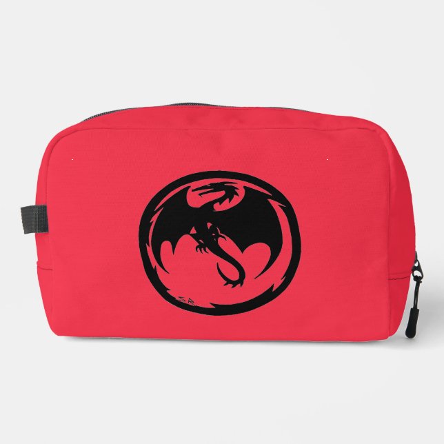 Dopp-Kit für Schwarze Drachen Waschbeutel (Vorderseite)