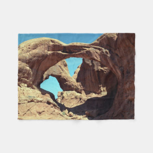 Doppel Arch Utah Wüste Landschaftsbild Foto Fleecedecke