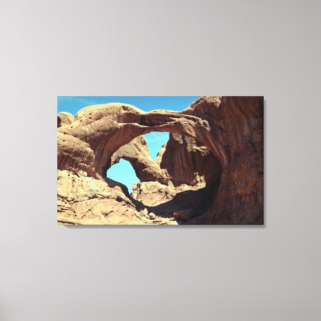 Doppel-Arch-Wüste Landschaftsbild-Foto Leinwanddruck (Vorderseite)
