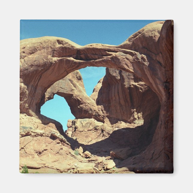 Doppel-Arch-Wüste Landschaftsbild-Foto Magnet (Vorne)