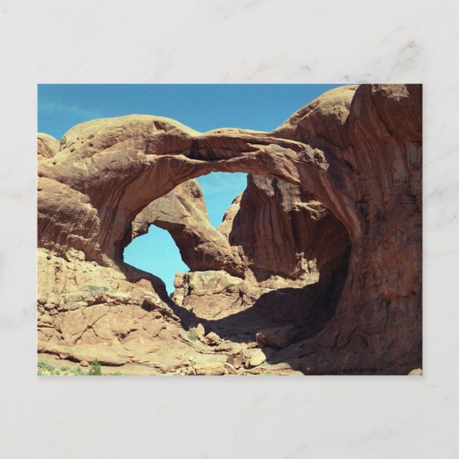 Doppel-Arch-Wüste Landschaftsbild-Foto Postkarte (Vorderseite)
