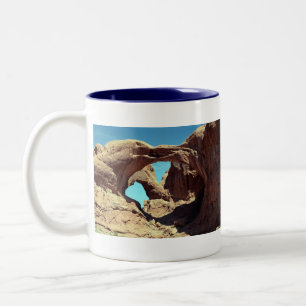 Doppel-Arch-Wüste Landschaftsbild-Foto Zweifarbige Tasse