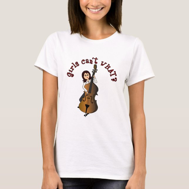Doppel-Bass-Girl T-Shirt (Vorderseite)