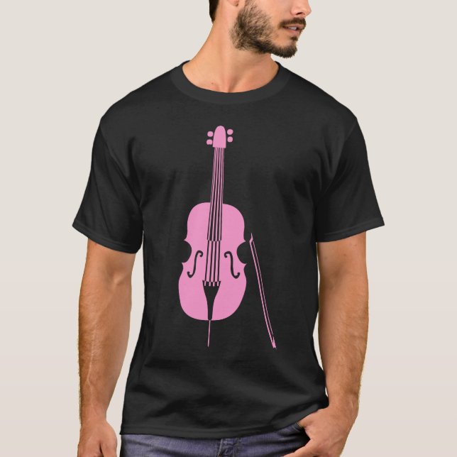 Doppel-Bass - Rosa T-Shirt (Vorderseite)