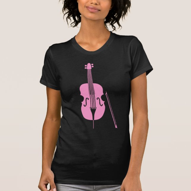 Doppel-Bass - Rosa T-Shirt (Vorderseite)