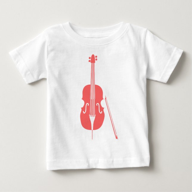 Doppel-Bass - Tropenrosa Baby T-shirt (Vorderseite)
