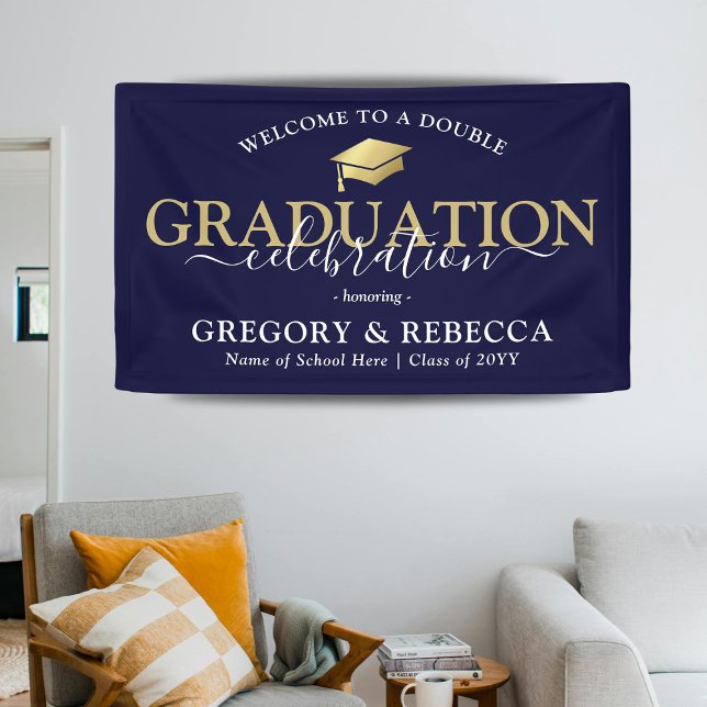 Doppel-Celebration Graduate Party Graduate Banner (Von Creator hochgeladen)