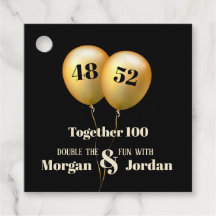 Doppel Celebration Joint Birthday Gold und Black