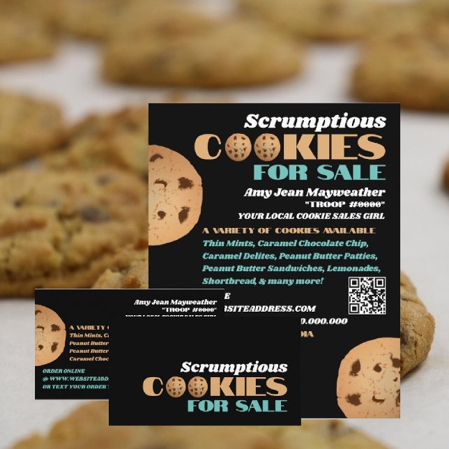 Doppel-Cookies-Logo, Krümelverkaufsförderung Flyer (Von Creator hochgeladen)