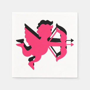 Doppel-Cupid Valentinstag 3 Ply Napkins Serviette