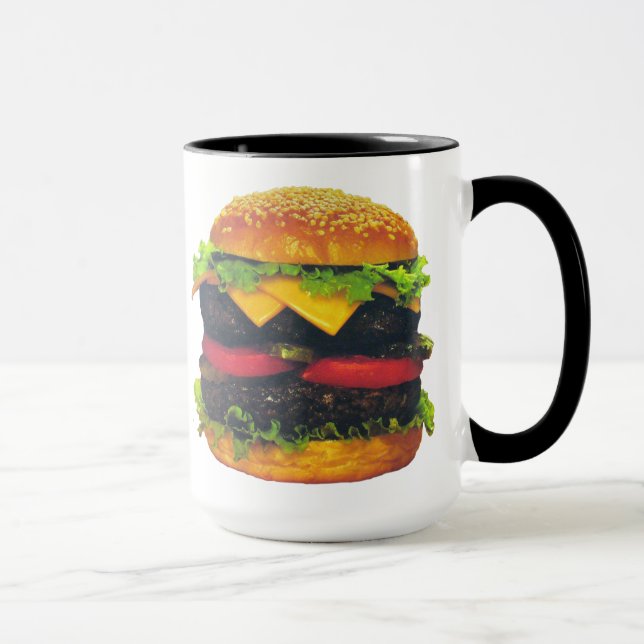 Doppel-Deluxe Hamburger mit Käse Tasse (Rechts)