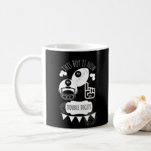 Doppel-Digit 10. Happy Birthday Boy Baseball Kaffeetasse
