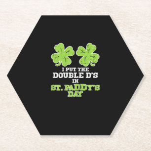 Doppel Ds auf St Paddys Day Kleeblatt Funny Patric Untersetzer