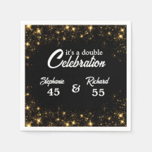Doppel-Feier Joint Birthday Gold Black