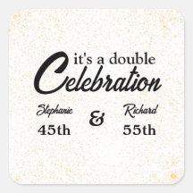 Doppel-Feier Joint Birthday Gold White