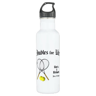 Doppel für Live Tennis Hochzeit Edelstahlflasche