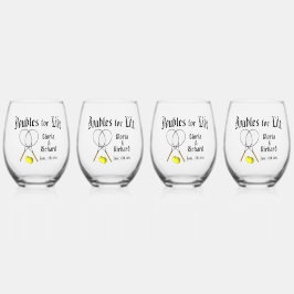 Doppel für Live Tennis Hochzeit Weinglas Ohne Stiel