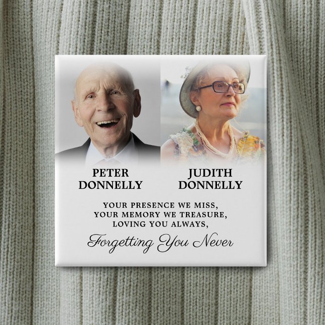 Doppel-Gedenkfeier-Foto Button (Von Creator hochgeladen)