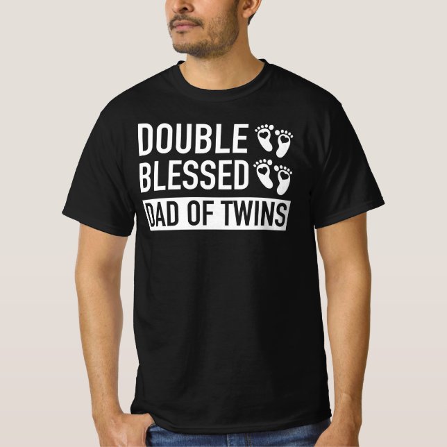 Doppel gesegneter Vater von Zwillingen - Neues Ges T-Shirt (Vorderseite)