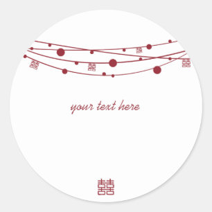 Doppel-Glücksbringer zum Hochzeitskleber Runder Aufkleber