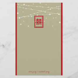 Doppel Happiness Fairy Lights Chic Chinesische Hoc Briefpapier