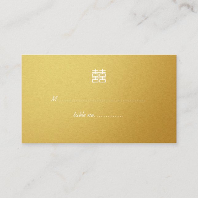 Doppel-Happy Lanterns Hochzeitskarten Platzkarte (Vorderseite)