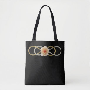 Doppel-Infinity-Goldsilber-ROSE Tasche