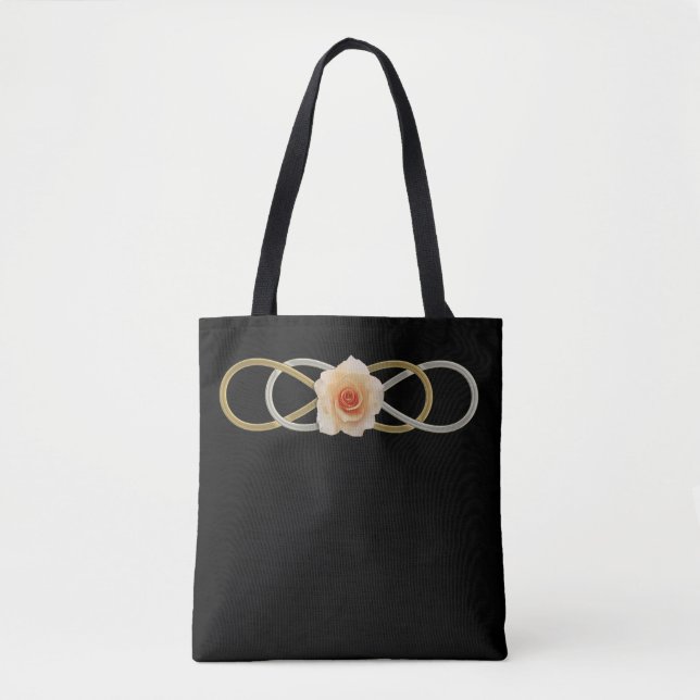 Doppel-Infinity-Goldsilber-ROSE Tasche (Vorderseite)
