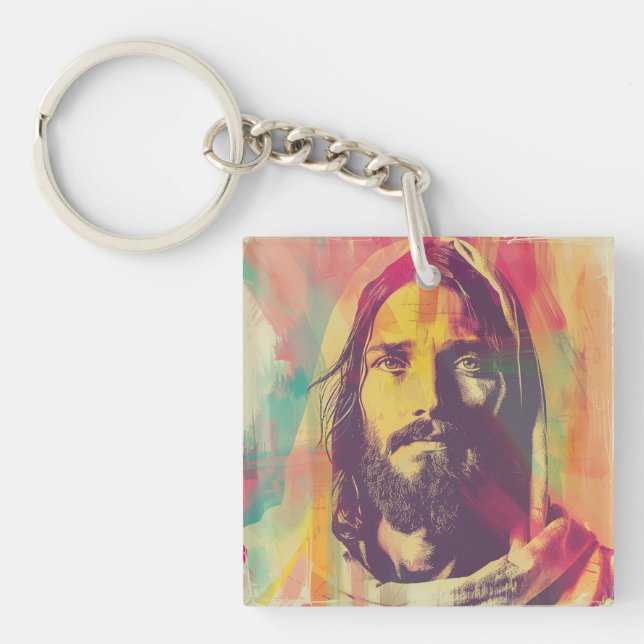 Doppel-Jesus-Schlüsselanhänger Schlüsselanhänger (Vorderseite)
