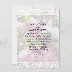 Doppel-Kirschblüten Hochzeitsempfang Set Einladung
