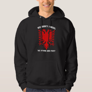 Doppel-Kopf-Adler Albanien-Flagge für Patriots Alb Hoodie