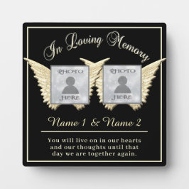 Doppel-Memorial Fotoplatte