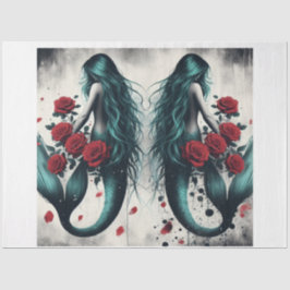 Doppel-Mermaids Seidenpapier