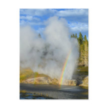 Doppel-Regenbogen bei Riverside Geyser, Gelbstein