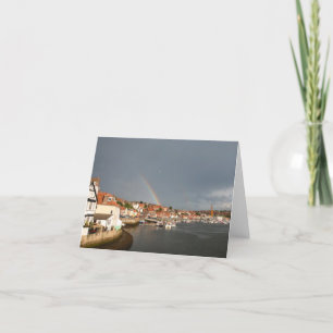 Doppel-Regenbogen, Whitby, UK - notecard Karte