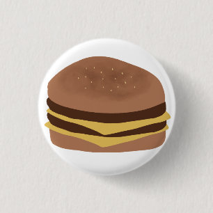 Doppel-Rindfleisch-Patty-Cheeseburger Button
