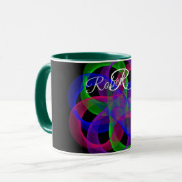 Doppel-Schleifen-Netz-Geometrie-Kaffeetasse Tasse