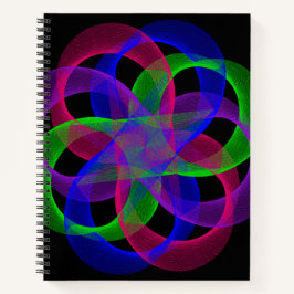 Doppel-Schleifen-Netz geometrisches Spiralnotizbuc Notizbuch