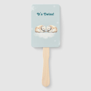 Doppel Schnürsenkel Twin Polar Bears Babydusche Fächer
