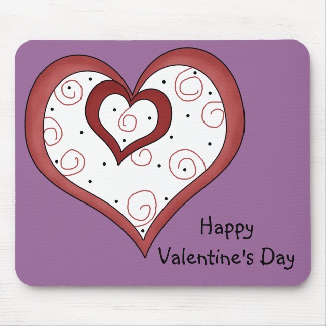 Doppel-Schwerpunkte D1 - Anpassbare Valentinmousep Mousepad (Vorne)