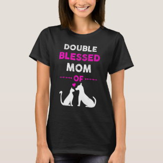 Doppel Segen Mutter Nur Eine Mutter Die Ihre Katze T-Shirt