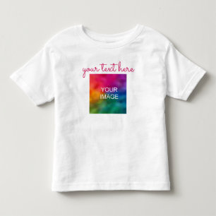 Doppel-seitige Foto Print Baby White Kleinkind T-shirt